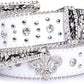 Rhinestone Cross Western Belt - Pearl Edging, Bling Buckle