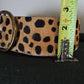 Cheetah Print Hair-On Hide Skinny Belt - Bronze Buckle