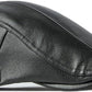 Adjustable Leather Newsboy Flat Cap - Gatsby Driving Style