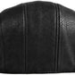Adjustable Leather Newsboy Flat Cap - Gatsby Driving Style