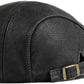 Adjustable Leather Newsboy Flat Cap - Gatsby Driving Style