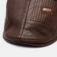 Adjustable Leather Beret Flat Cap - Ivy Newsboy Style