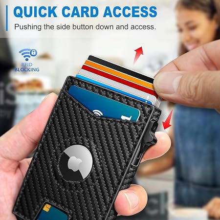 Aluminum Pop-Up RFID Blocking Card Holder Wallet for Men