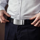 Matte Silver 35mm Ratchet Belt Buckle for Men