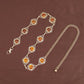 Amber Gemstone Filigree Chain Belt - Vintage Boho Belt