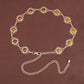 Amber Gemstone Filigree Chain Belt - Vintage Boho Belt