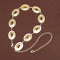 Amber Gemstone Filigree Chain Belt - Wide Vintage Style