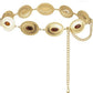 Amber Gemstone Filigree Chain Belt - Wide Vintage Style