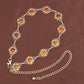 Amber Gemstone Filigree Chain Belt - Vintage Boho Belt
