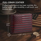 American Flag Full Grain Leather Bifold Wallet with RFID Blocking