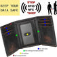 American Flag Full Grain Leather Trifold Wallet with RFID Blocking