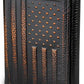 American Flag Full Grain Leather Trifold Wallet with RFID Blocking