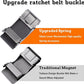 Matte Silver 35mm Ratchet Belt Buckle for Men