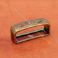 Antique Brass Western Cowboy Floral Belt Buckle 5-Piece Set for 1.5" Belts