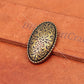 Antique Brass Western Cowboy Floral Belt Buckle 5-Piece Set for 1.5" Belts