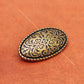 Antique Brass Western Cowboy Floral Belt Buckle 5-Piece Set for 1.5" Belts