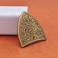 Antique Brass Western Cowboy Floral Belt Buckle 5-Piece Set for 1.5" Belts