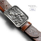 Antique Floral Rope Edge Buckle - Rhinestone Western