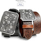 Antique Floral Rope Edge Buckle - Rhinestone Western
