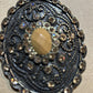 Antique Oval Filigree Belt Buckle - Brass