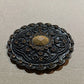 Antique Oval Filigree Belt Buckle - Brass
