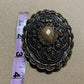 Antique Oval Filigree Belt Buckle - Brass