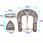 Antique Silver & Bronze Floral Engraved Western Belt Buckle Set - 1" Cowboy/Cowgirl
