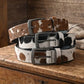 Women's Hair-On Cowhide Western Belt - Genuine Leather