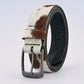 Women's Hair-On Cowhide Western Belt - Genuine Leather