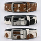 Women's Hair-On Cowhide Western Belt - Genuine Leather