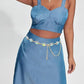 Rhinestone Gold Chain Belt - Elegant Sparkly Waist Chain