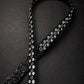 Black Glitter Grommet Rhinestone Belt - Y2K Statement Belt
