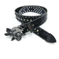 Black Pirate Skull Rhinestone Belt - Unisex Glitter Festival Style
