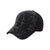 Black Rhinestone Baseball Cap with Ponytail Hole & Adjustable Strap