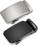Black & Silver Ratchet Belt Buckle Replacement for Men