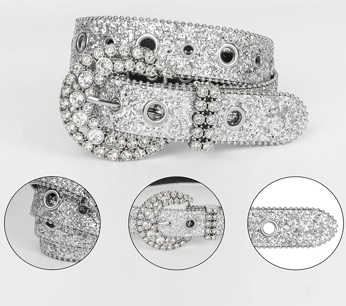 Bling Diamond Cowgirl Belt - Rhinestone Studded Style