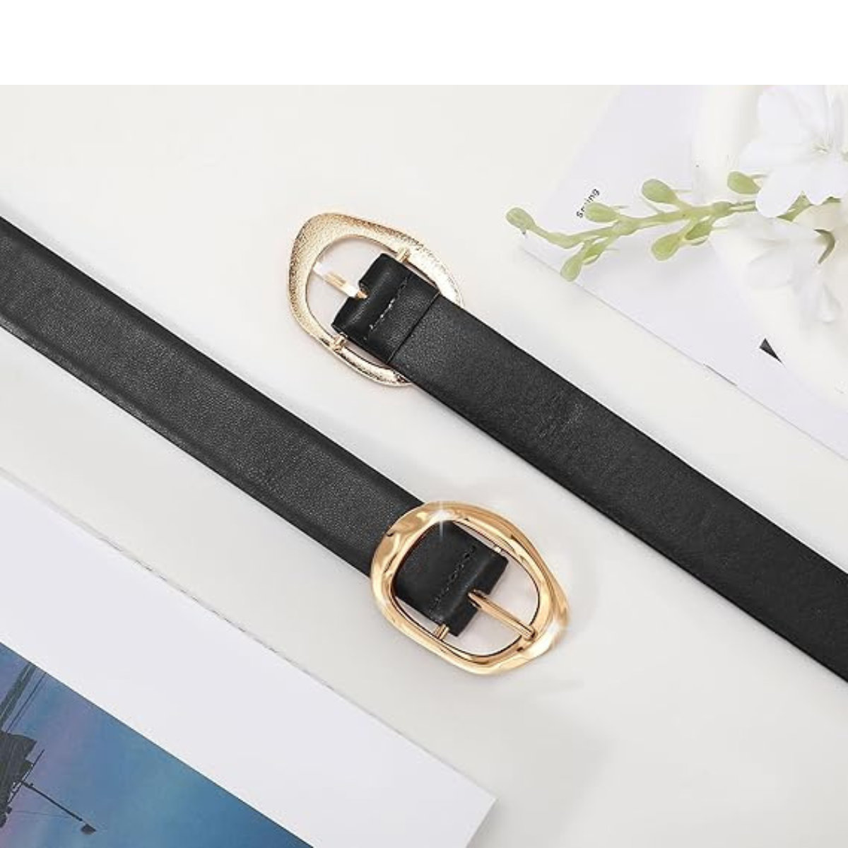 Women's Leather Waist Belt – Liquid Gold Buckle
