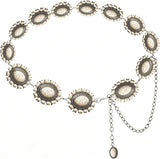 Bohemian Turquoise Concho Waist Chain - Retro Boho Belt