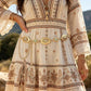 Hollow Boho Floral Concho Chain Belt - Western Waist Belt