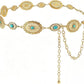 Hollow Boho Floral Concho Chain Belt - Western Waist Belt