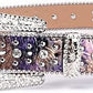 Multicolor Rhinestone Cross Western Belt - Bling Buckle