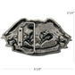 Born to Ride Eagle Pistons Biker Belt Buckle - Gold Tone Finish