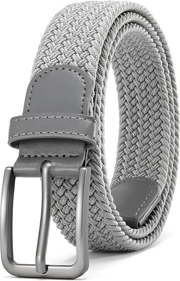 Braided Stretch Golf Belt with No-Hole Design for Men