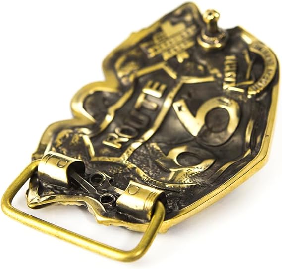 Handmade Solid Brass Biker Buckle – Motorcycle & Skull