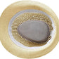Breathable Straw Panama Fedora - Mesh Crown Sun Hat