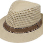 Breathable Straw Panama Fedora - Mesh Crown Sun Hat