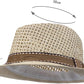 Breathable Straw Panama Fedora - Mesh Crown Sun Hat