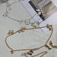 Butterfly Charm Concho Chain Belt - Delicate Gold Style
