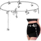 Butterfly Charm Concho Chain Belt - Delicate Gold Style