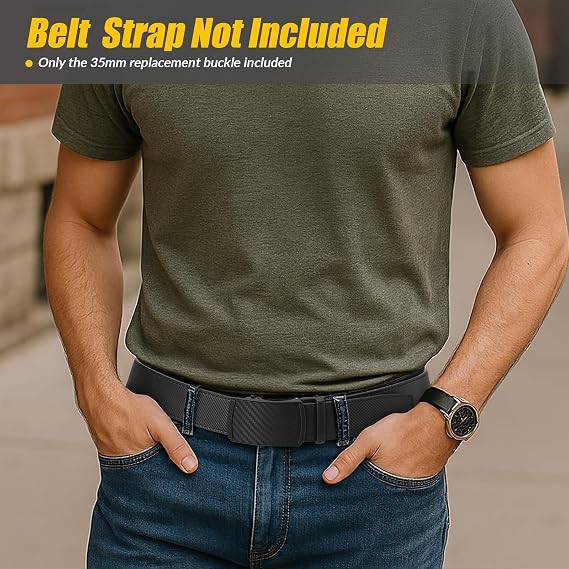 Carbon Fiber Textured Ratchet Belt Buckle